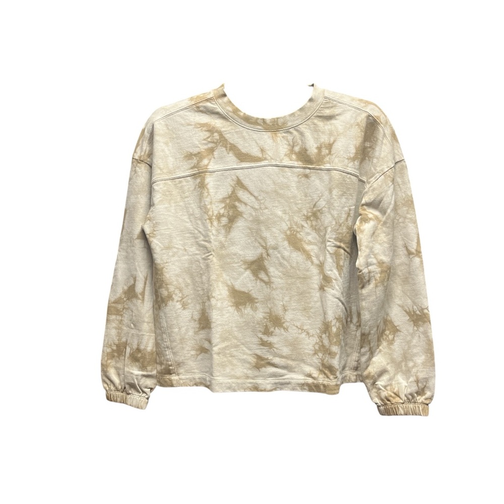 Banana Republic Cream and Tan Tie-Dye Sweatshirt
